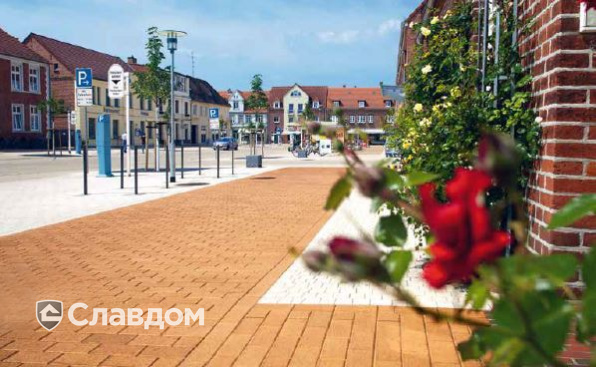 Пешеходная зона с применением брусчатки Penter Husum