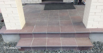 Крыльцо частного дома с применением плитки Terraklinker (Gres de breda)