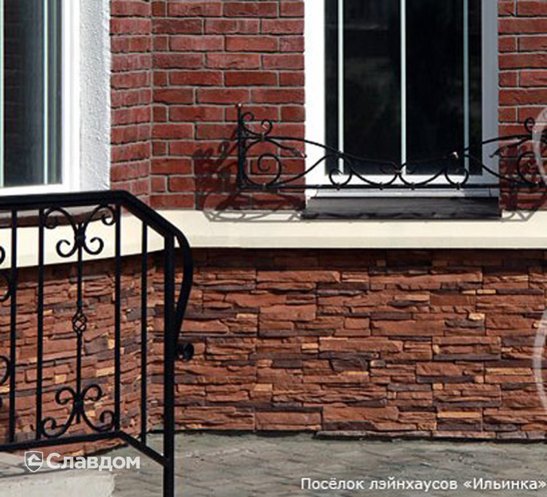 Поселок лэйнхаусов "Ильинка" с применением облицовочного камня White Hills Кросс Фелл 100-40