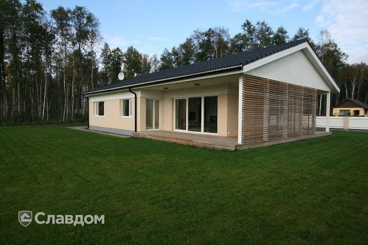 Коттеджный поселок с облицовкой кирпичом Terca Kuura шероховатый