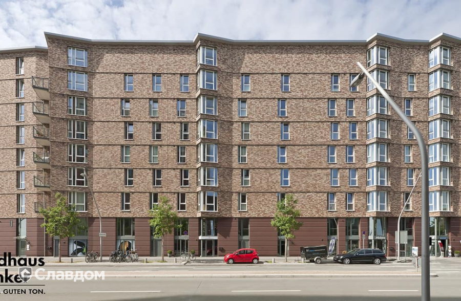 Жилой дом с облицовкой кирпичом Feldhaus Klinker 690 sintra ardor blanca