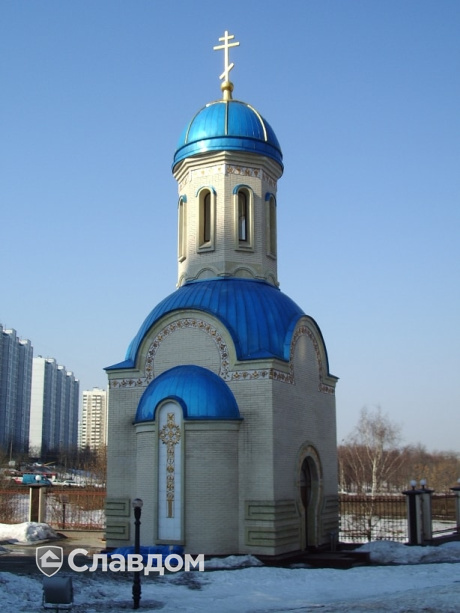 Православный храм с облицовкой кирпичом Terca Kuura гладкий