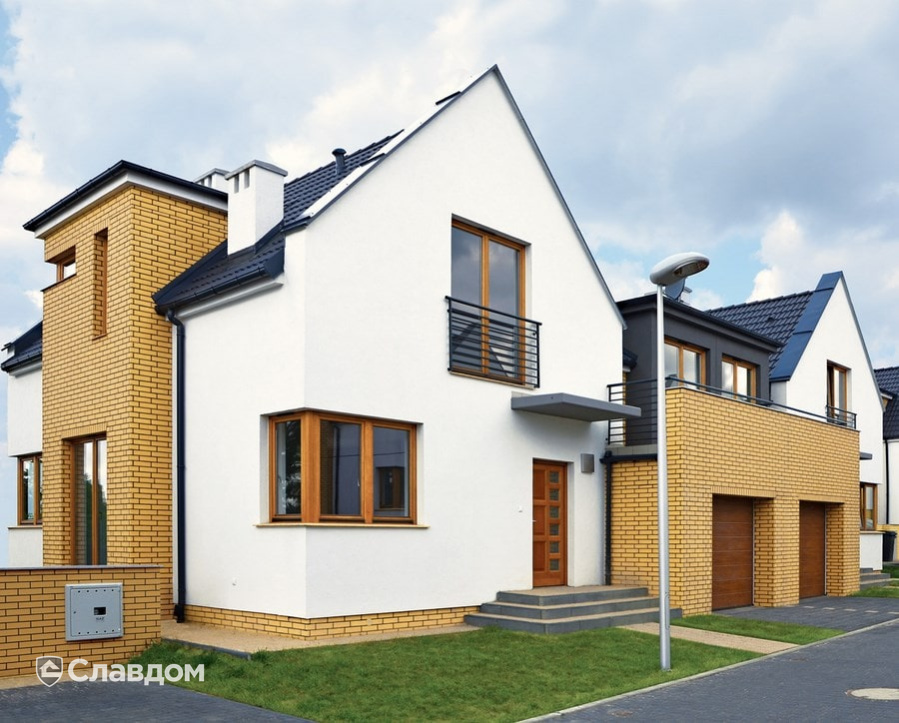 Таунхаус с облицовкой фасадной клинкерной плиткой King Klinker Dream House 10 Desert rose