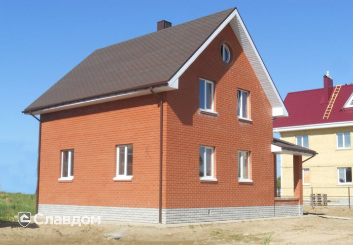 Коттедж с облицовкой кирпичом КС-Керамик 1НФ Красный гладкий