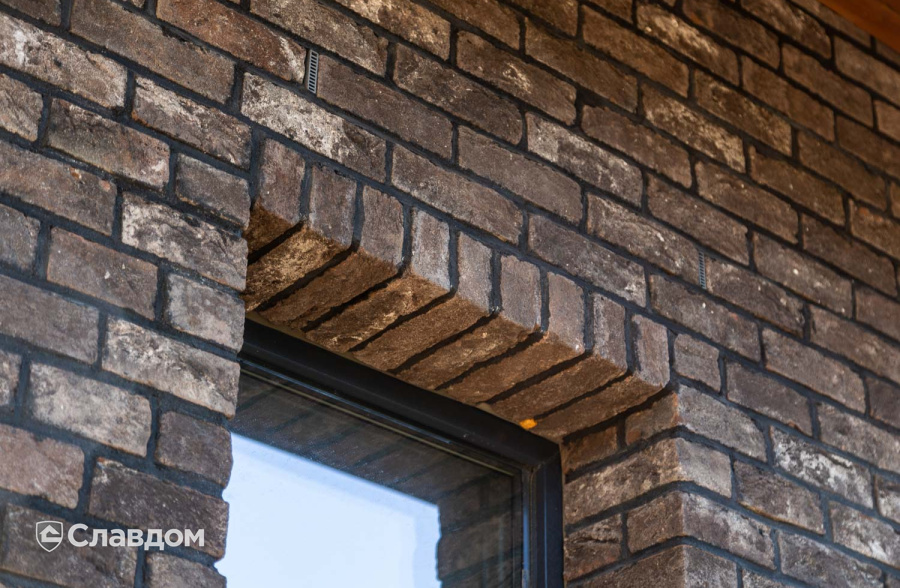 Частный дом с облицовкой из кирпича Тандем Данилово