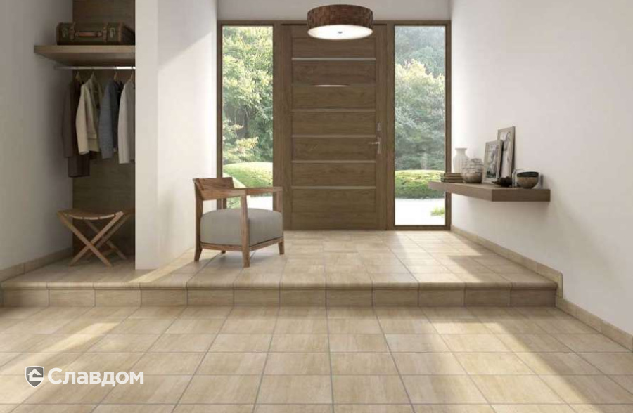 Терасса с применением плитки Gres Aragon Columbia Beige