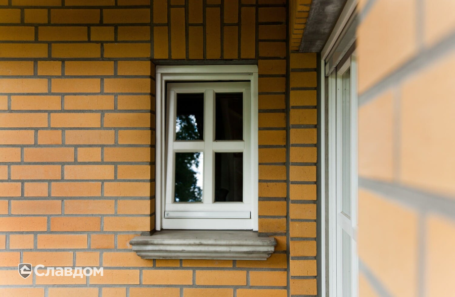 Частный дом из кирпича Muhr Nr.01 Niederlausitzer Gelb geschalt