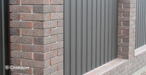 Заборные элементы из кирпича Керамейя рустика гранит 23