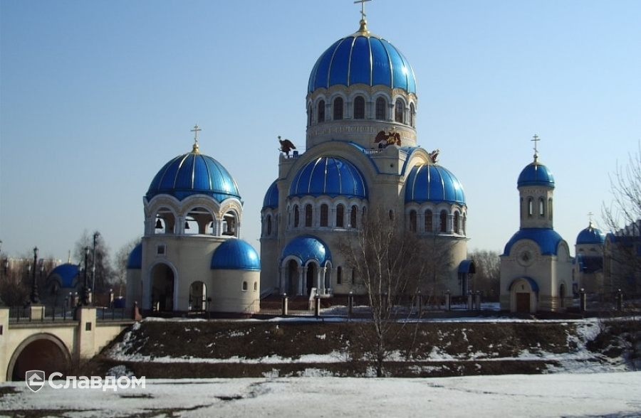 Православный храм с облицовкой кирпичом Terca Kuura гладкий