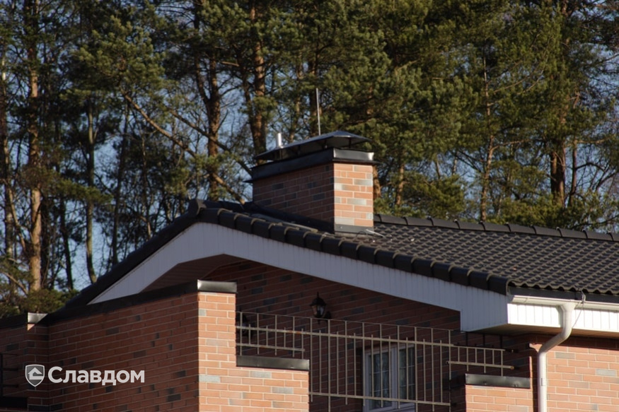 Коттеджный поселок "Солнечный берег" с облицовкой кирпичом Terca Red Flame гладкий