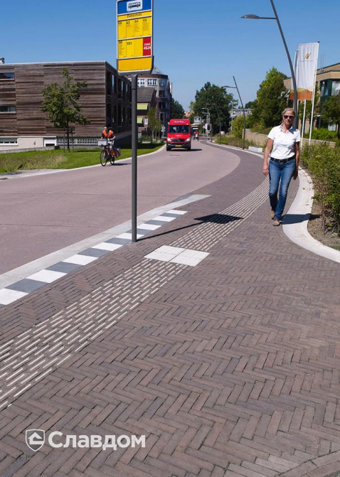 Тротуар в Олдензале с применением брусчатки Penter Basalt WF