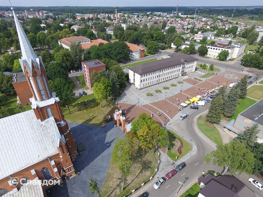 Площадь в г.Кайшядорис с применением брусчатки Penter Baltic Klinker Pavers Nuance