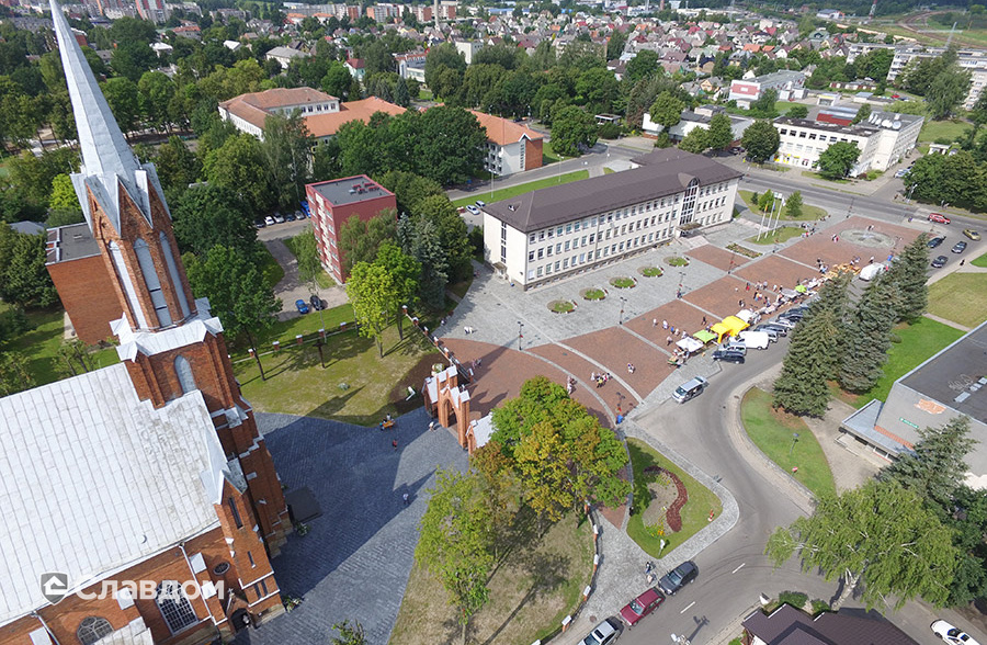 Площадь в г.Кайшядорис с применением брусчатки Penter Baltic Klinker Pavers Nuance