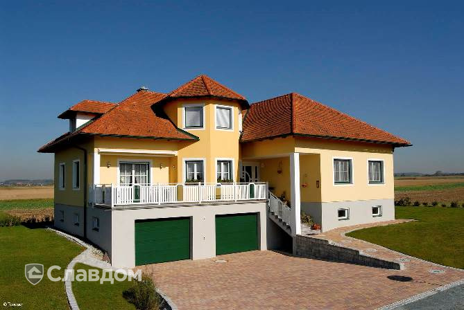 Дом с черепицей TONDACH Бобровка 19-антик ангоб
