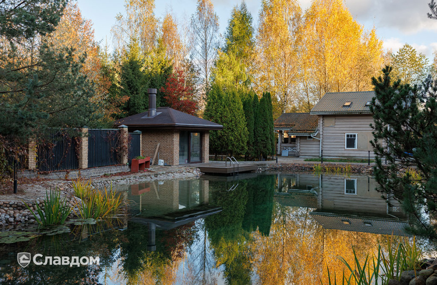 Частный дом с облицовкой кирпичом ручной формовки Сафоново Клинкер №9