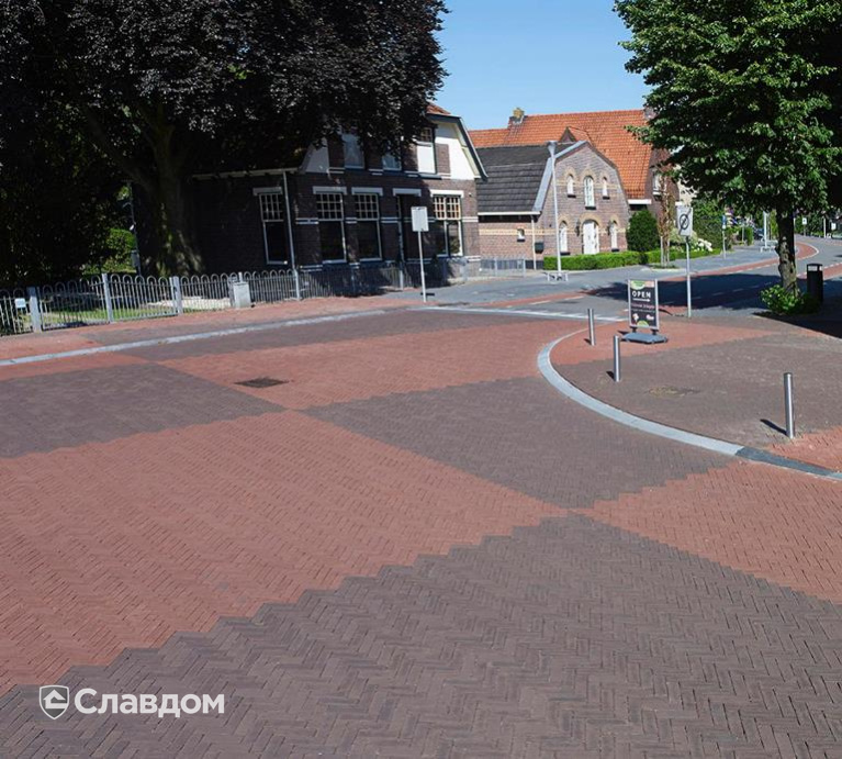 Улица в Харденберге с применением брусчатки Penter Paviona DF и Omber DF