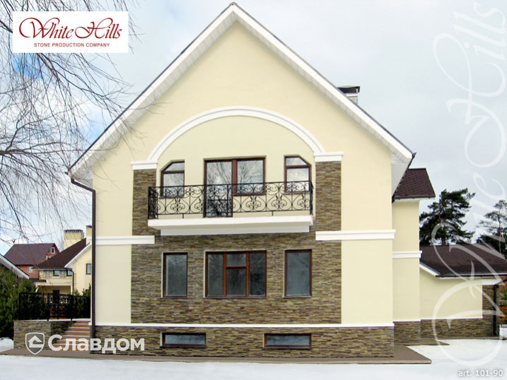 Коттедж с применением облицовочного камня White Hills Кросс Фелл 101-90