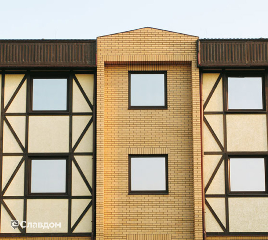 Многоэтажный дом с использовнием облицовочного кирпича LHL SAHARA 01-01-01-0105-1