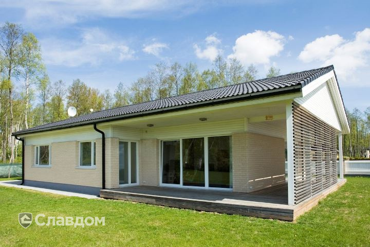Коттеджный поселок с облицовкой кирпичом Terca Kuura шероховатый