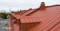Реконструкция крыши Никольских рядов с применением фальца GreenCoat Pural BT RR750