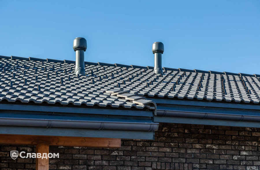 Частный дом с облицовкой из кирпича Тандем Данилово