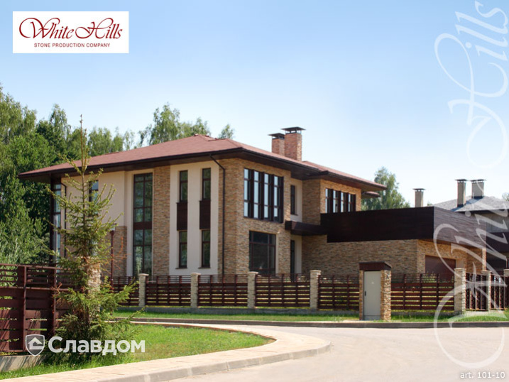 Коттедж с применением облицовочного камня White Hills Кросс Фелл 101-10