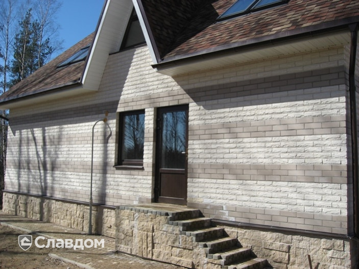 Частный дом с облицовкой кирпичом Terca Pellava ретро