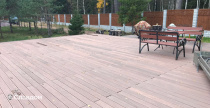Терасса с использованием доски из ДПК CM Decking MIX Венге