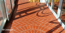 Балкон с плиткой Stroeher Euramic Classics 361 naturrot