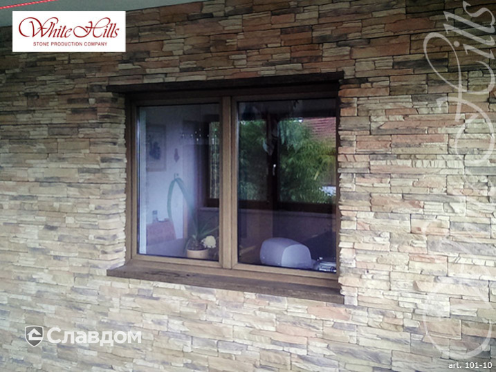 Облицовка комнат в коттедже с применением облицовочного камня White Hills Кросс Фелл 101-10