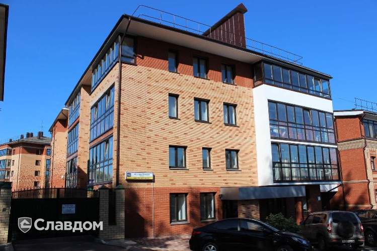 Жилой комплекс с облицовкой кирпичом КС-Керамик 1НФ Красный гладкий и Персик гладкий