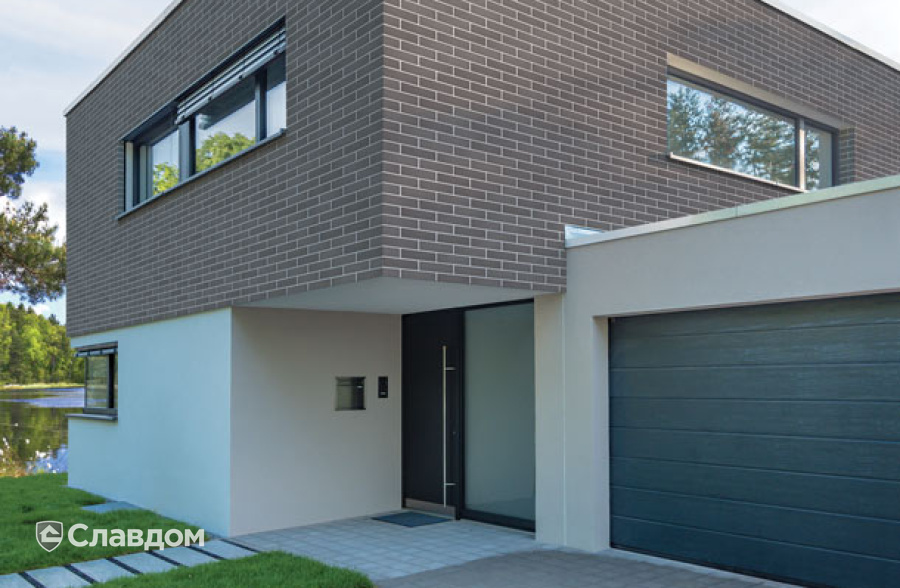 Частный дом с облицовкой фасадной клинкерной плиткой King Klinker Dream House 23 Grey eminence