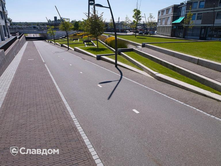 Тротуар в Олдензале с применением брусчатки Penter Basalt WF