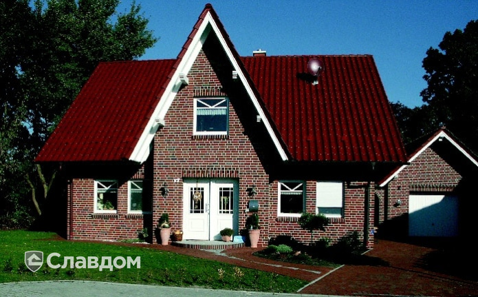 Коттедж с облицовкой кирпичом Terca B6