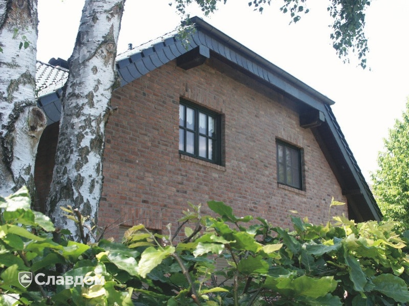 Двухэтажный дом с облицовкой кирпичом Terca Veldbrand Antiek