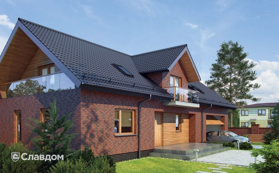 Частный дом с облицовкой фасадной клинкерной плиткой King Klinker Dream House 05 The secret garden