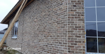 Строящийся дом с применением кирпича Rightbrick Виллем в г. Краснодар