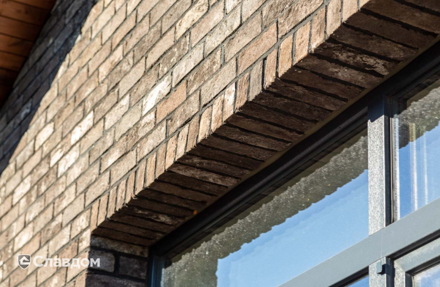 Частный дом с облицовкой из кирпича Тандем Данилово