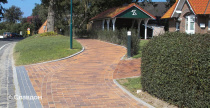 Тротуар с применением клинкерной брусчатки Penter Mediterrano
