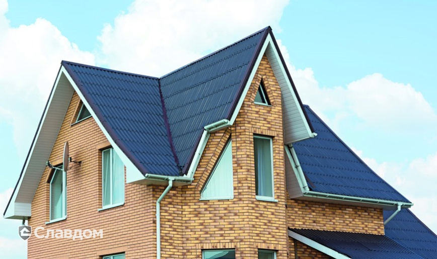 Частный дом с применением облицовочной плитки Lode Laima 15.765100W