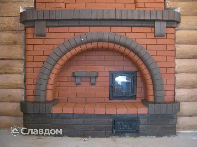 Печь с использованием облицовочного кирпича Lode JANKA F15 +JANKА+VECAIS BRUNIS+BRUNIS F15