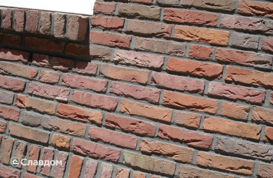 Дом с облицовкой кирпичом Terca Paarsblauw