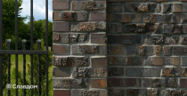 Забор с применением облицовочного кирпича LHL ANTIKA 03-01-17-0100-1