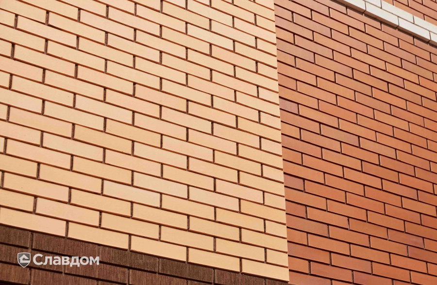 Загородный дом с облицовкой кирпичом ЛСР