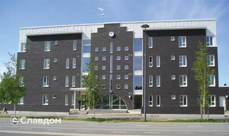 Кондоминиум в Оулу с облицовкой кирпичом Terca Grafiitinmusta гладкий