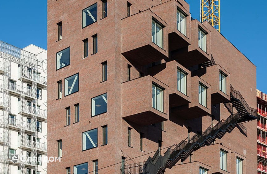 Офисное здание в г. Осло с облицовкой кирпичом Randers Tegl RT445 Rustica