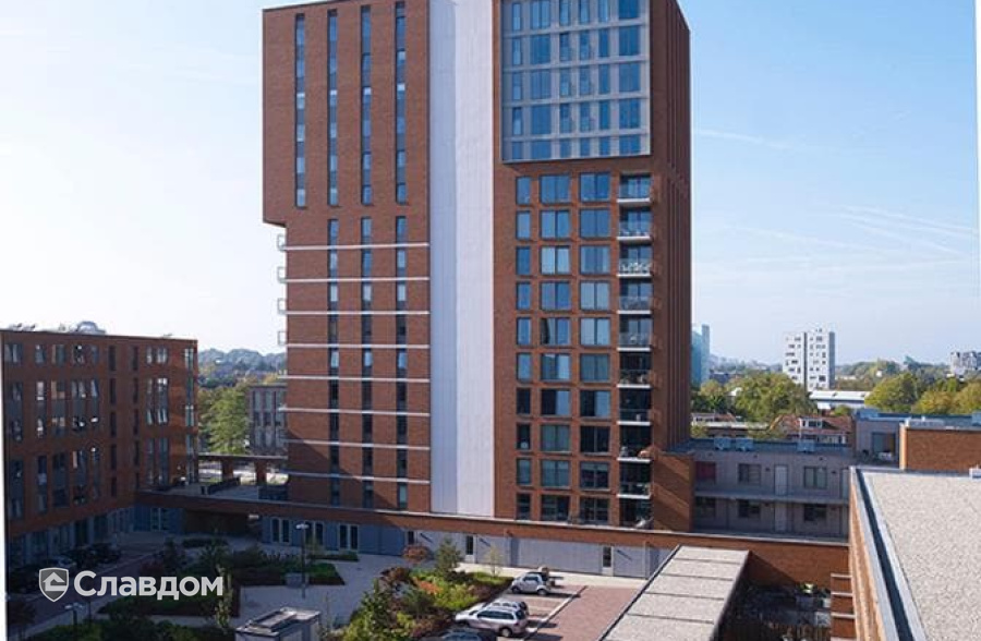 Многоэтажный жилой дом с облицовкой кирпичом Terca Sedum Exclusief
