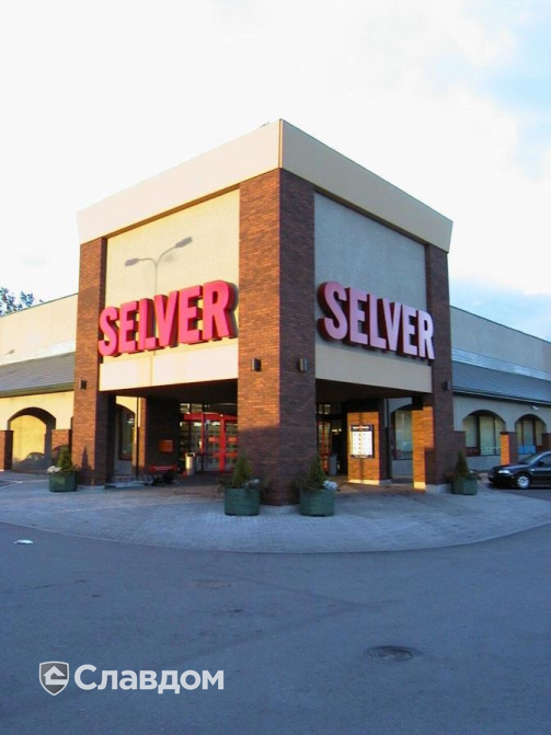 Торговый комплекс с облицовкой кирпичом Terca Terra шероховатый