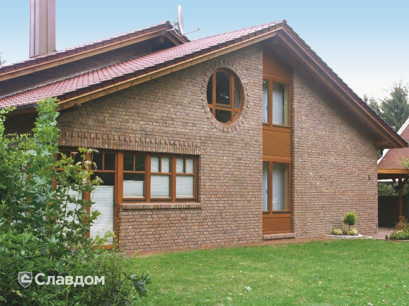 Дом с мансардой с облицовкой кирпичом Terca Veldbrand Exterieur