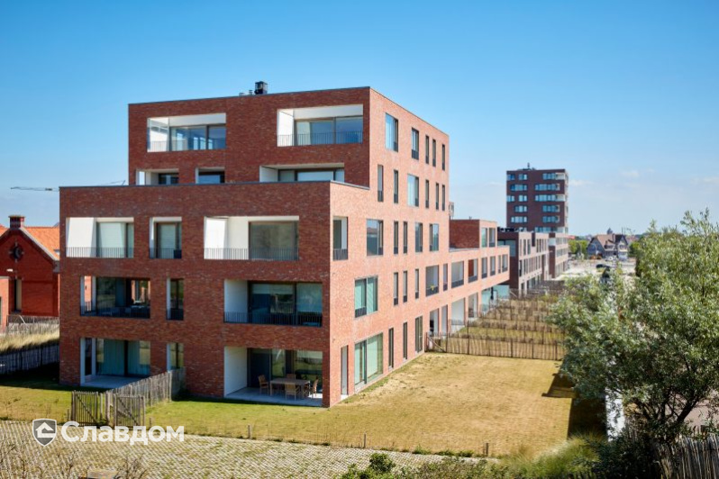 Жилой квартал с облицовкой миксом кирпича Terca Ombra и Tinto